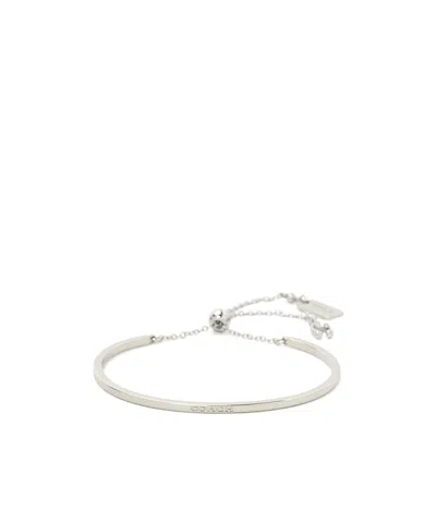 Coach Pendant Bracelet In Silver