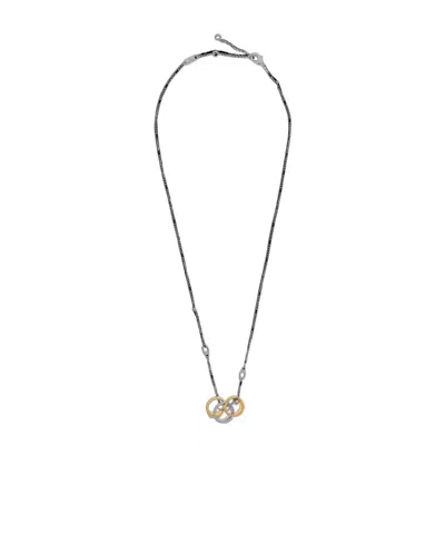 Coach Pendant Detailed Chain Necklace In Gold