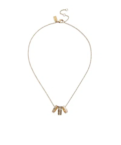 Coach Pendant Necklace In Yellow