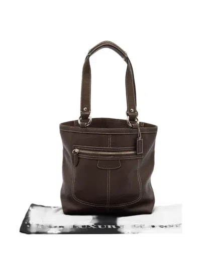 Pre-owned Coach Penelope Leather Tote Bag In Brown