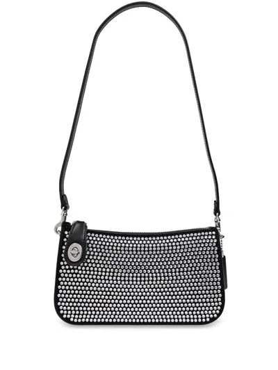 Coach Embellished Zip In Black