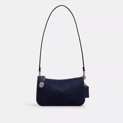Coach Penn Shoulder Bag With Crystal In Blue
