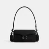 Coach Tabby Pebbled-leather Shoulder Bag In Pewter/black