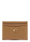 Coach Pillow Quilted Leather Card Holder In Caramel
