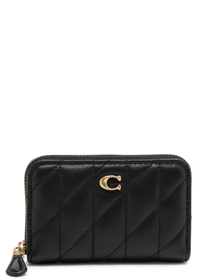 Coach Pillow Quilted Leather Wallet In Black