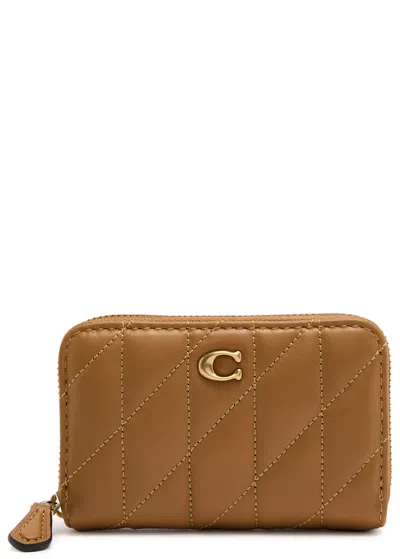 Coach Pillow Quilted Leather Wallet In Brown
