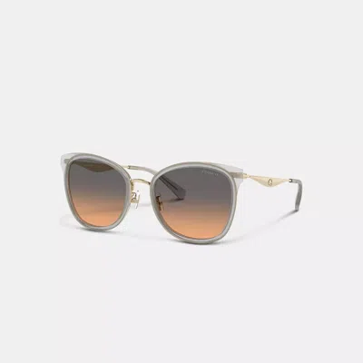Coach Pillow Tabby Cat Eye Sunglasses In Smokey Peach Gradient