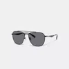 Coach Pillow Tabby Pilot Sunglasses In Black/blue