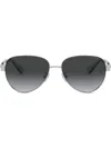 Coach Pilot-frame Gradient Sunglasses In Black