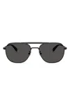 Coach Pilot-frame Sunglasses In Black