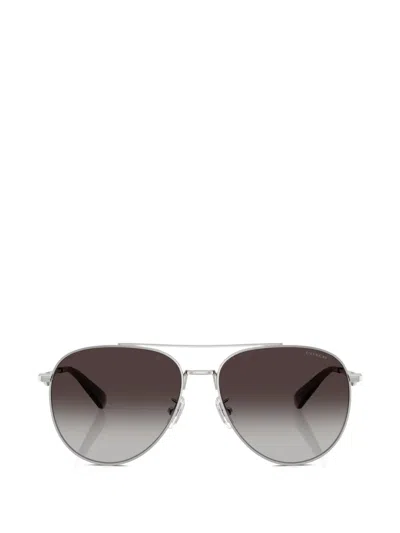 Coach Pilot-frame Sunglasses In Silver