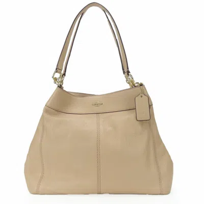 Pre-owned Coach Pink Beige Leather Tote Bag ()
