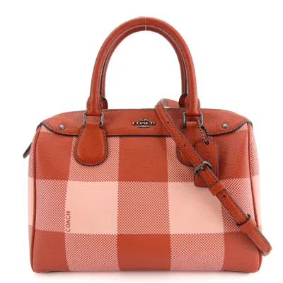 Pre-owned Coach Pink Color Leather Handbag () In Multi