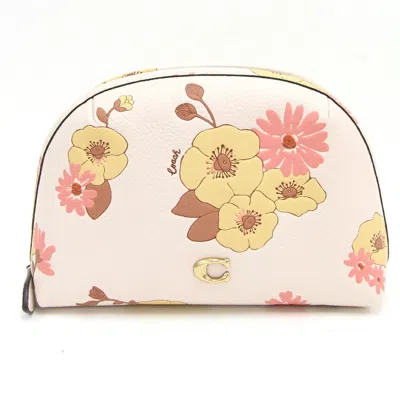 Pre-owned Coach Pink-color Leather Pouch () In Multi