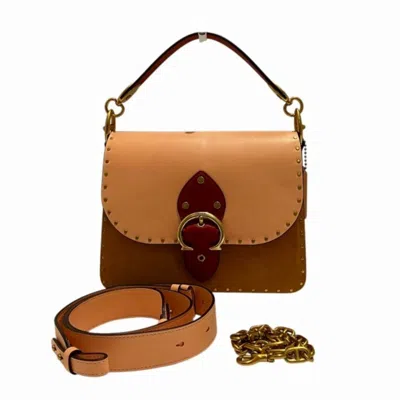 Pre-owned Coach Pink Color Leather Suede Handbag Shoulder Bag () In Multi