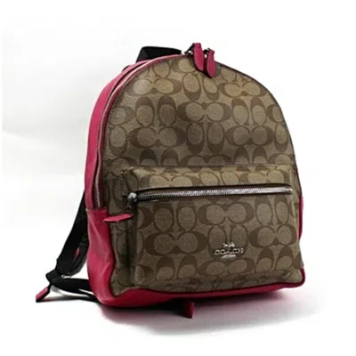 Pre-owned Coach Pink Leather Backpack ()