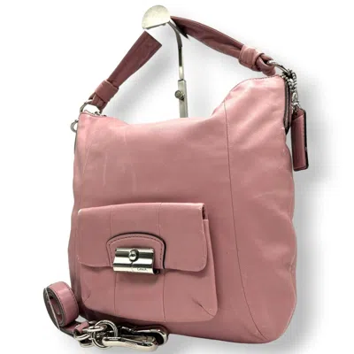 Pre-owned Coach Pink Leather Handbag Shoulder Bag ()