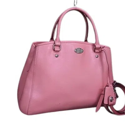 Pre-owned Coach Pink Leather Handbag Shoulder Bag Tote Bag ()