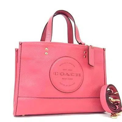 Pre-owned Coach Pink Leather Handbag Shoulder Bag Tote Bag ()