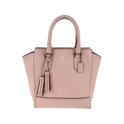 Pre-owned Coach Pink Leather Handbag Tote Bag ()