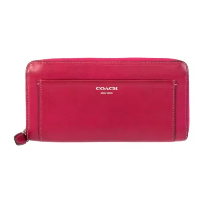 Coach Pink Leather Long Wallet