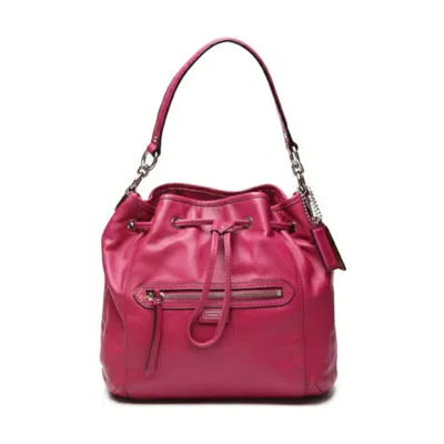 Pre-owned Coach Pink Leather Shoulder Bag ()
