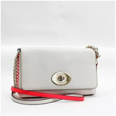 Pre-owned Coach Pink Leather Shoulder Bag () In Multi