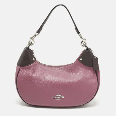 Pre-owned Coach Pink/burgundy Leather Mara Hobo