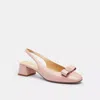 Coach Plaque Ballet Pump In Pink