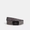 Coach Plaque Buckle Cut To Size Reversible Belt, 38 Mm In Gray