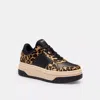 Coach Platform Sneaker With Leopard Print In Multi