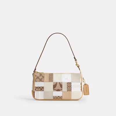 Coach Plaza Bag 25 With Patchwork In White