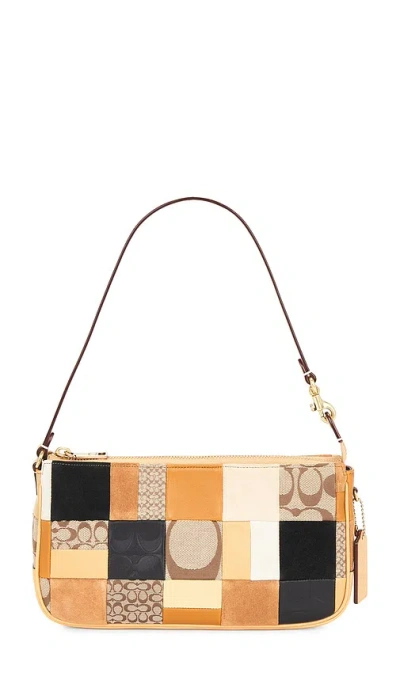 Coach Plaza Patchwork Shoulder Bag In Pink