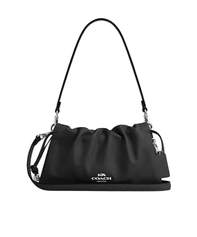 Coach Pleated Shoulder Bag In Black