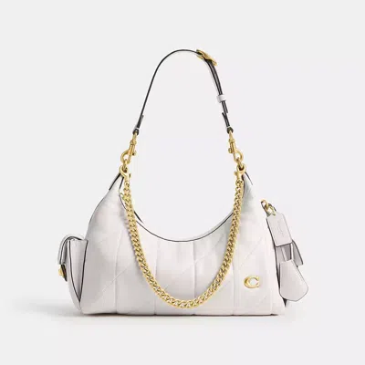 Coach Pocket Juliet Bag 30 With Quilting In White