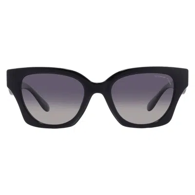 Coach Polarized Grey Gradient Cat Eye Ladies Sunglasses Hc8418u 5002t3 53 In Brown