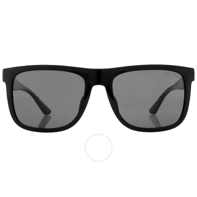Coach Polarized Grey Rectangular Men's Sunglasses Hc8367u 500281 57 In Black