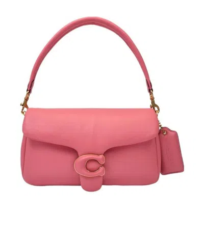 Coach Polished Leather Shoulder Bag In Pink