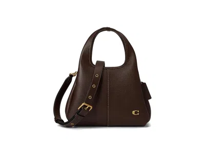 Coach Polished Pebble Leather Lana Shoulder Bag 23 Shoulder Handbags Maple: One Size In Brown