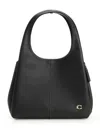 Coach Polished Pebble Leather Lana Shoulder Bag Shoulder Bags Black