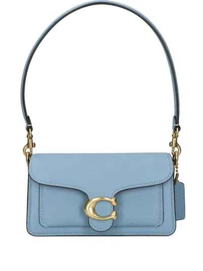 Coach Polished Pebble Leather Tabby Shoulder B In Bluebell