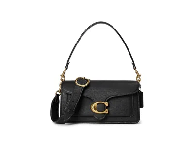Coach Polished Pebble Leather Tabby Shoulder Bag 26 Handbags Black: One Size
