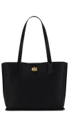 Coach Wilow Faux-leather Tote Bag In Black