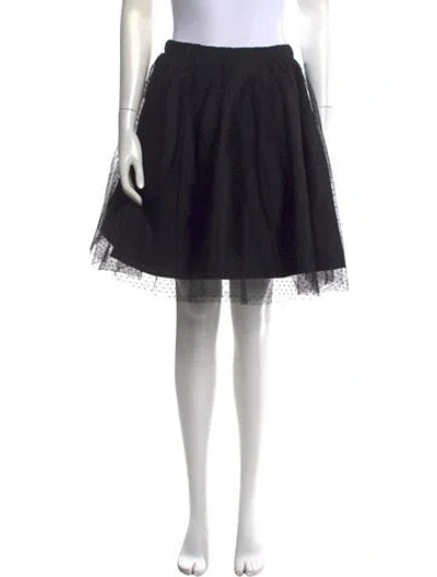 Pre-owned Coach Polka Dot Print Mini Skirt W/ Tags In Black