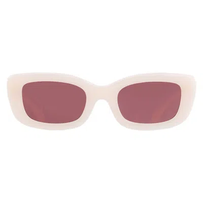 Coach Pomace Red Rectangular Ladies Sunglasses Hc8390u 580575 51 In Pink