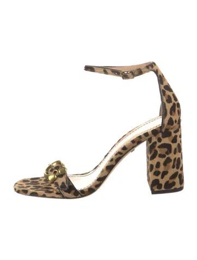 Pre-owned Coach Ponyhair Animal Print D'orsay Pumps In Neutral