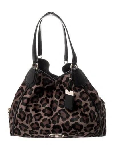 Pre-owned Coach Ponyhair Shoulder Bag In Brown