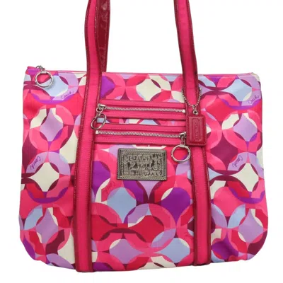 Pre-owned Coach Poppy Pink Tote Bag ()