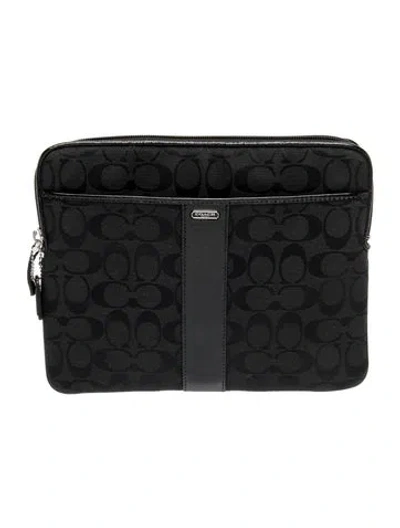 Pre-owned Coach Portfolio In Black