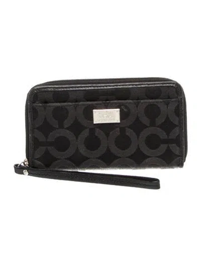 Pre-owned Coach Portfolio In Black